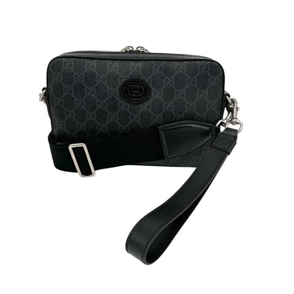 GUCCI Small Crossbody Bag with Interlocking G in Black Supreme - Picture 1 of 16